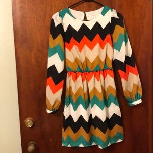 Chevron multicolor dress
